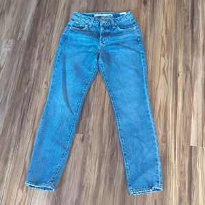 Lovers + Friends Light Wash Straight Leg Button Fly Jeans, 23
